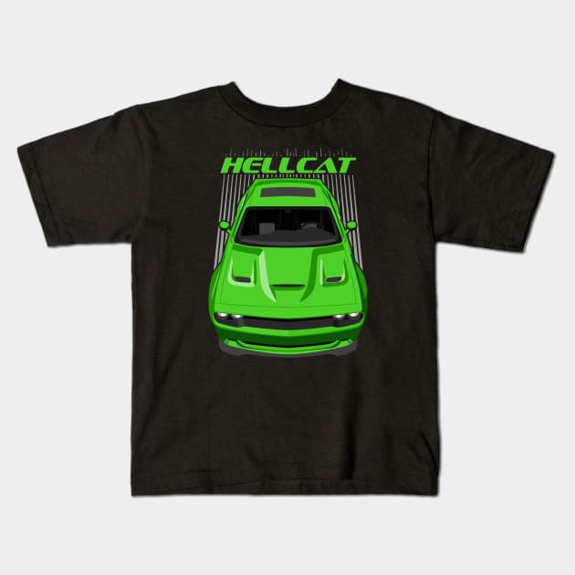 Challenger Hellcat - Green Kids T-Shirt by V8social